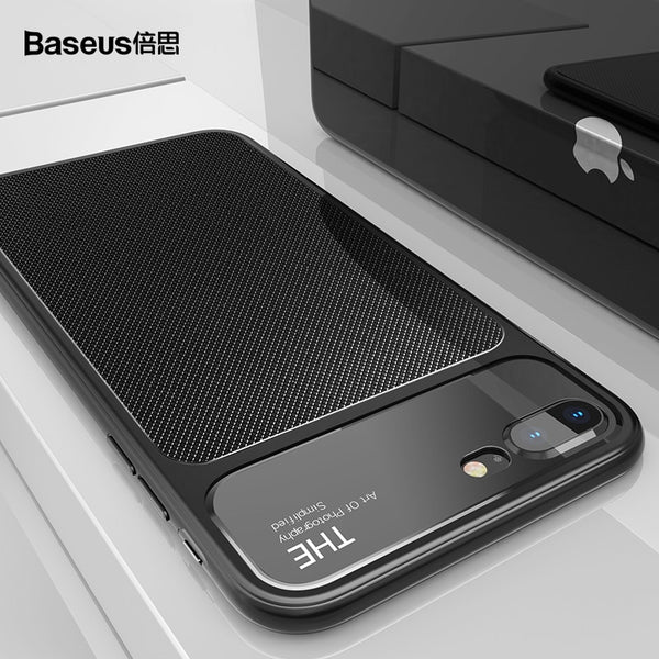 Baseus Kinght Case For iPhone 8 7 Ultra Thin Cover Case For iPhone 8 7 Plus Capinhas TPU & Screen Protector Coque Fundas Capa