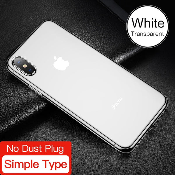 Baseus Dirt-resistant Case For iPhone X 10 Capinhas Ultra Thin Clear Soft TPU Silicone Cover Transparent Case Coque Fundas Capa